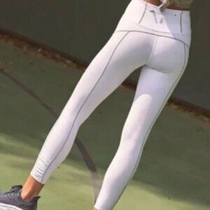 Women's White High-Waisted Leggings